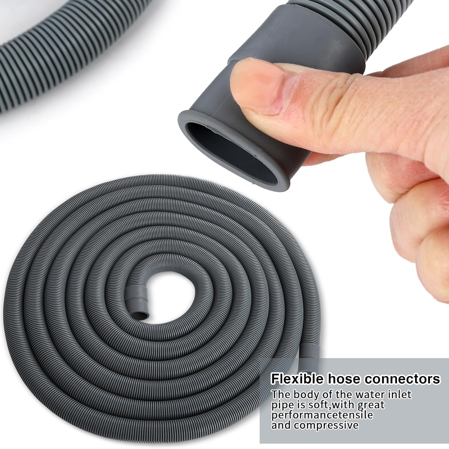 5m Drain Hose Extension Kit for Washing Machines and Dishwashers, detail view