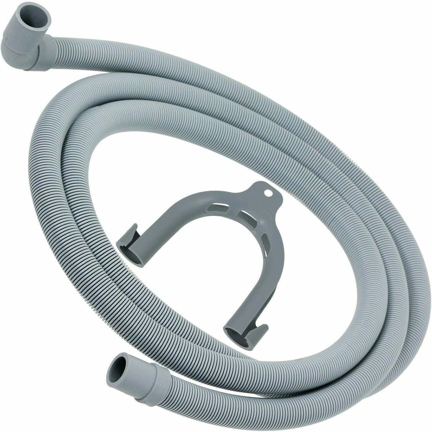 2.5m Universal Washing Machine Drain Hose with Right Angle End