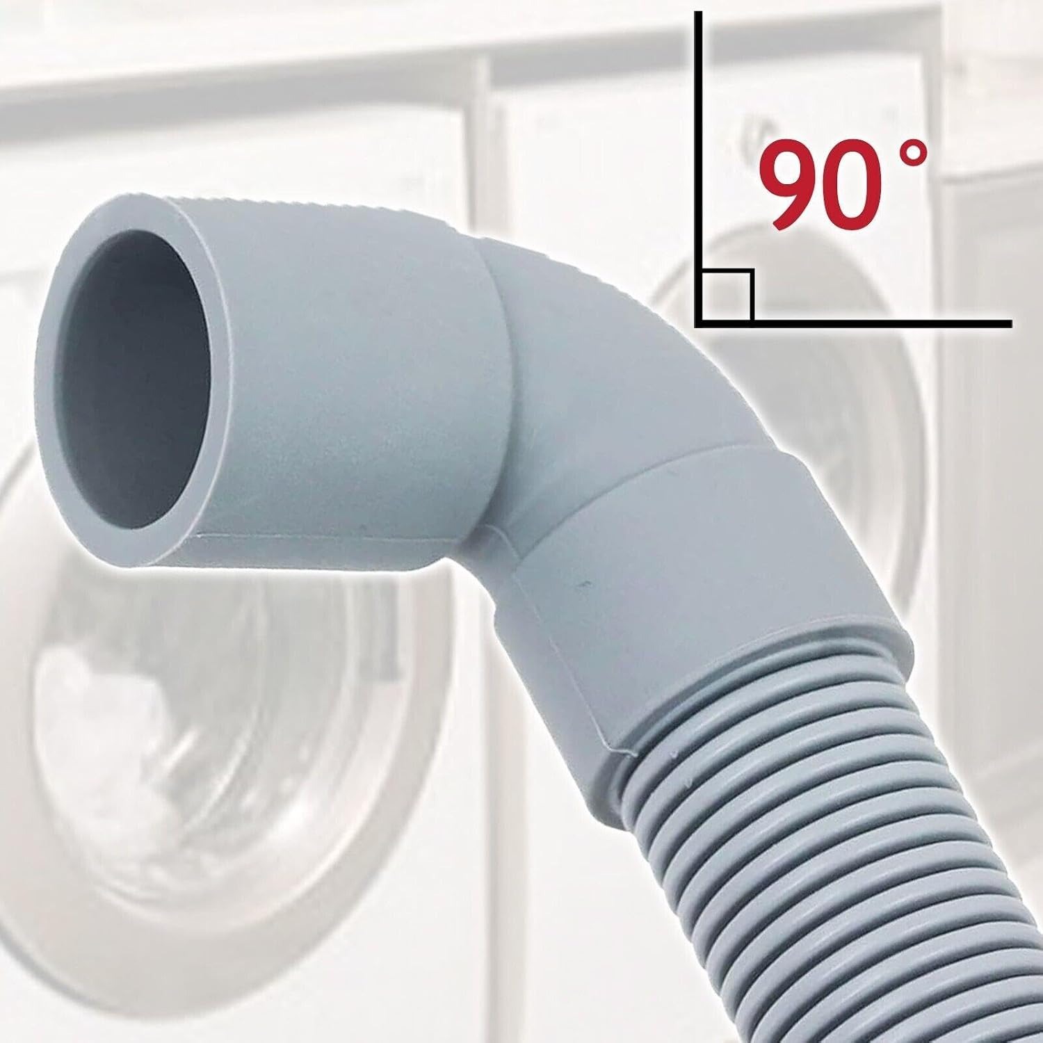2.5m Universal Washing Machine Drain Hose with Right Angle End: image 5