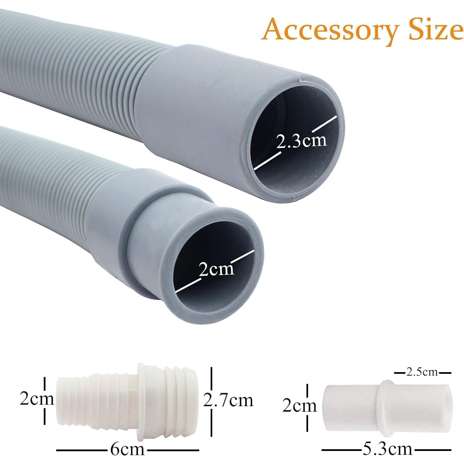 Washing Machine Drain Hose Kit 1.5m with Connector and Clamps: image 2