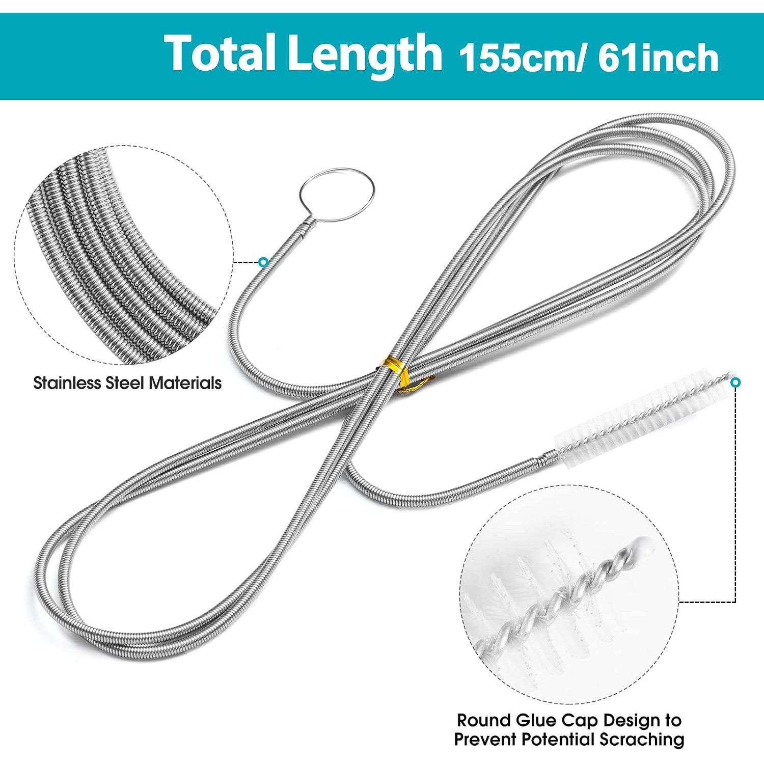155cm Flexible Drain Cleaning Brush: image 2