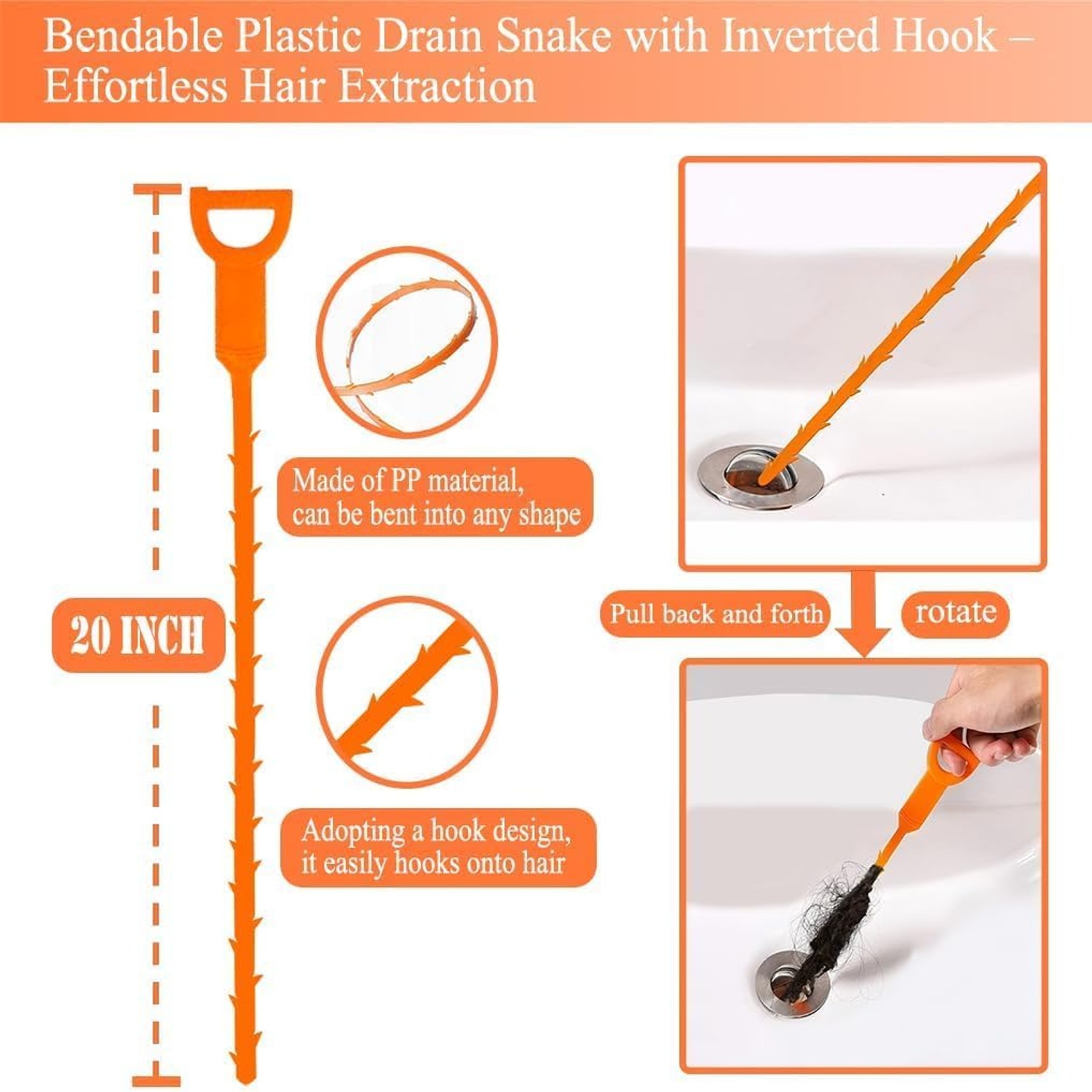 Drain Snake Set with Grabber Claw: image 3