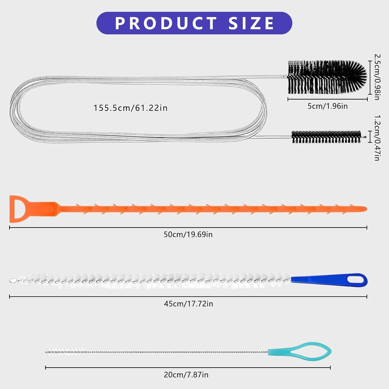 6 Piece Drain Unblocker Tool Set: image 2