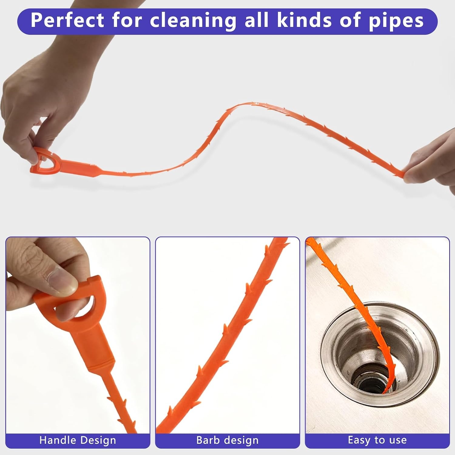 6 Piece Drain Unblocker Tool Set: image 3