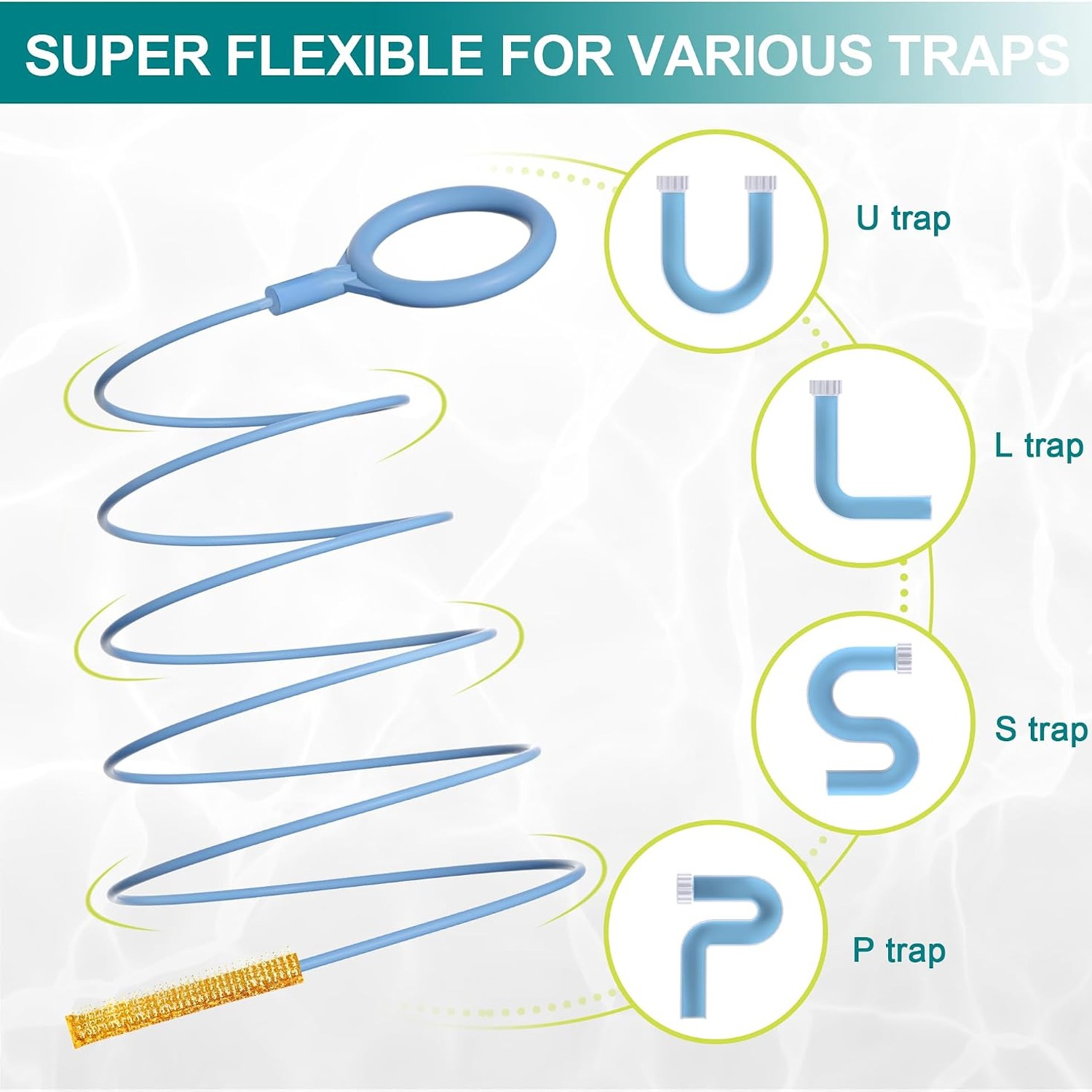Extended Drain Snake 127cm 3 Pack: image 5