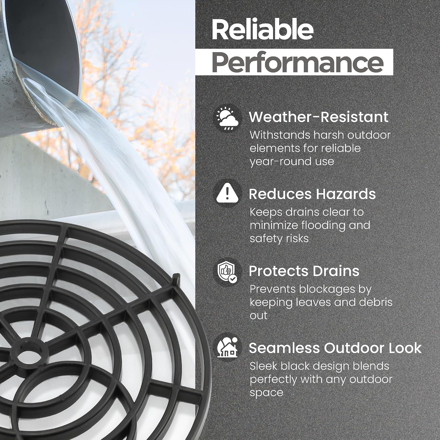 175mm Round Plastic Drain Cover: image 3
