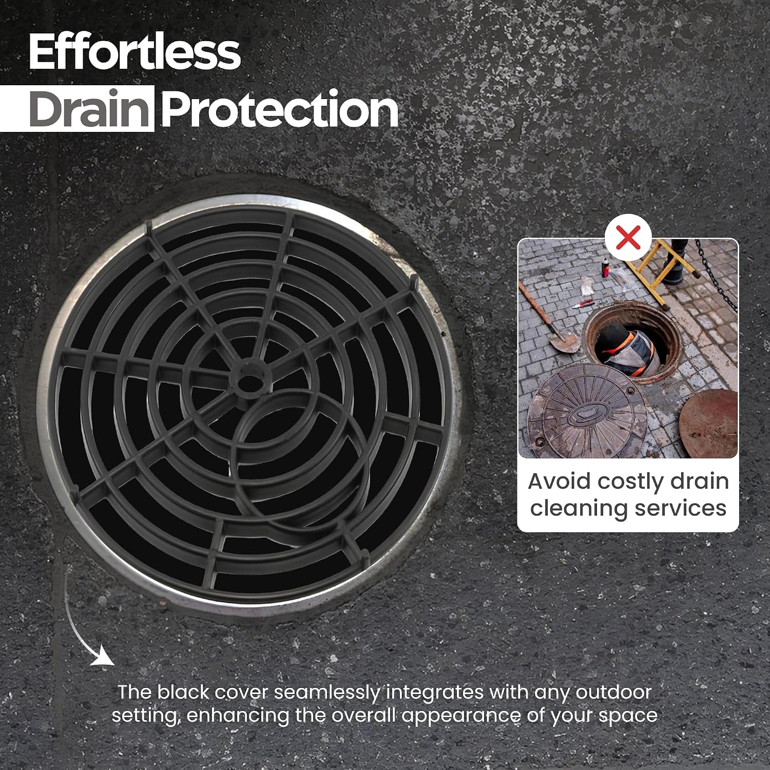 175mm Round Plastic Drain Cover: image 6