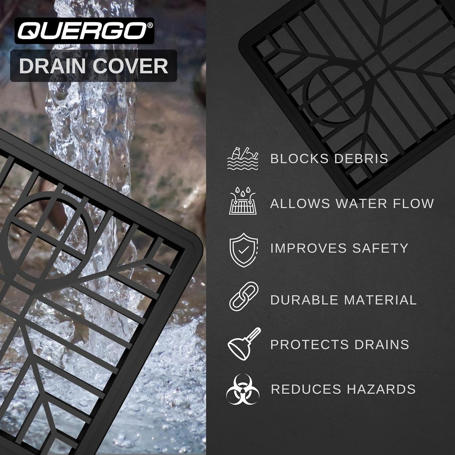 150mm Square Outdoor Drain Cover Grid: image 5