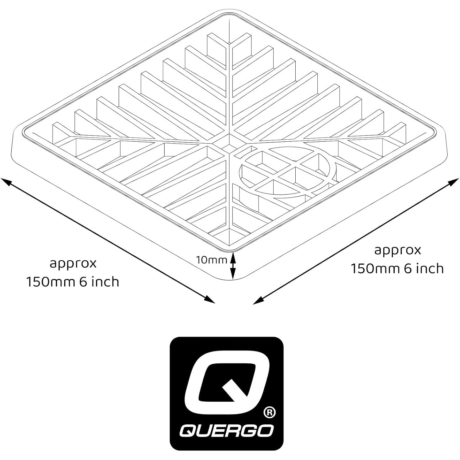 150mm Square Outdoor Drain Cover Grid: image 7