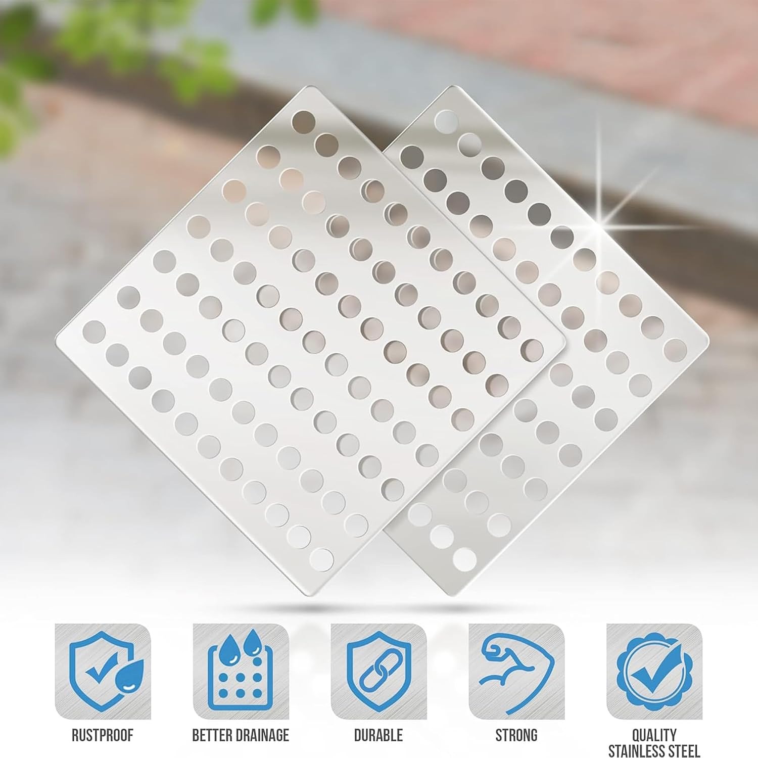 Stainless Steel Swirl Drain Cover 15cm (2 Pack): image 3