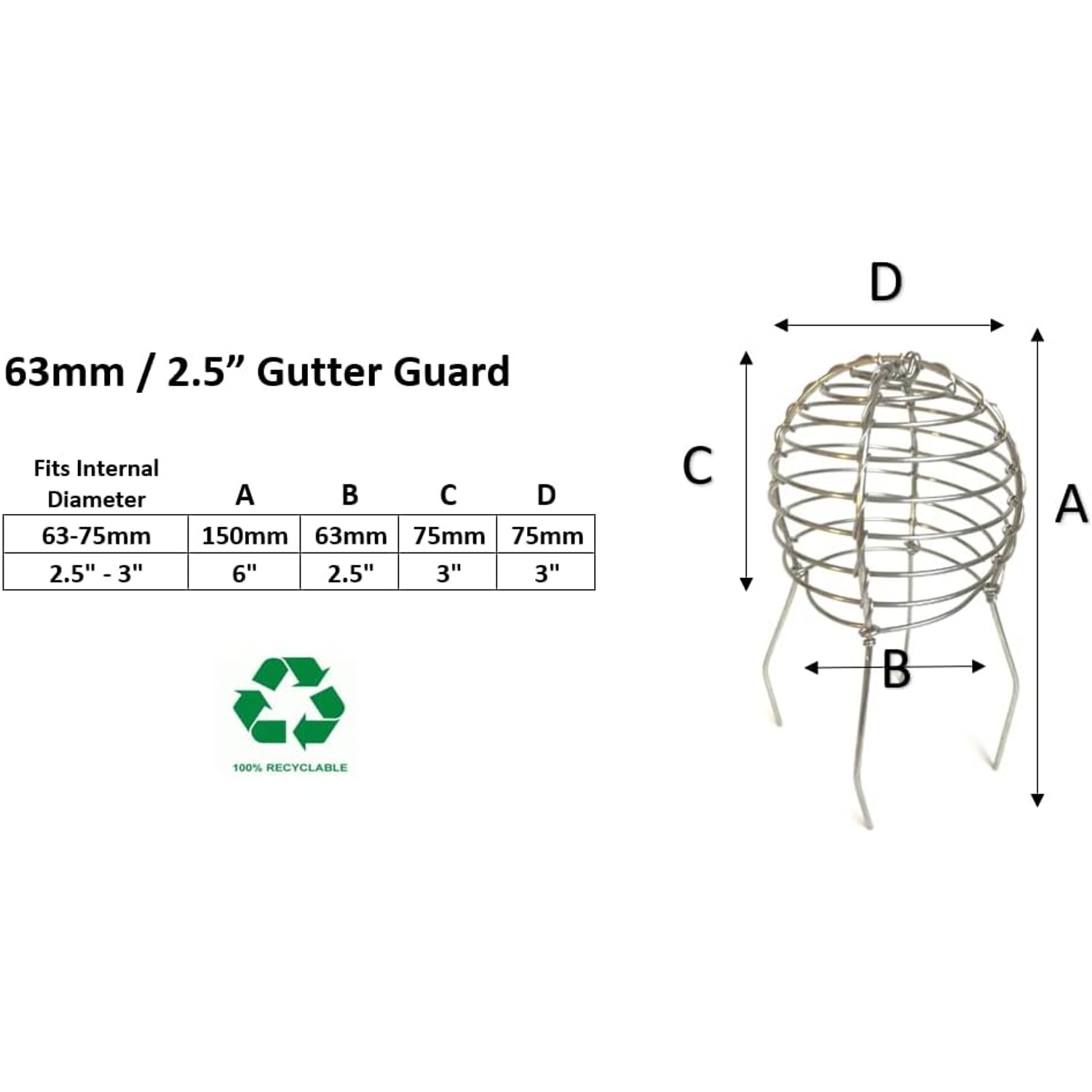 Wire Gutter Balloon 63 to 75mm (2 Pack): image 4