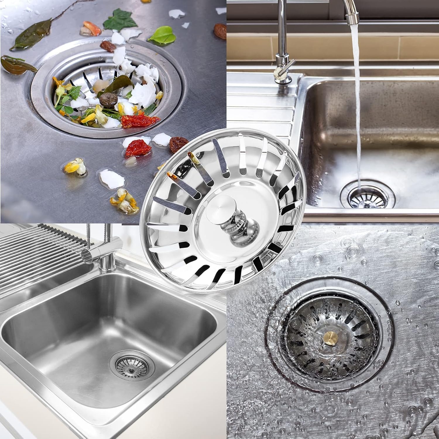 78mm Kitchen Sink Strainer and Plug, 2 Pack: image 5