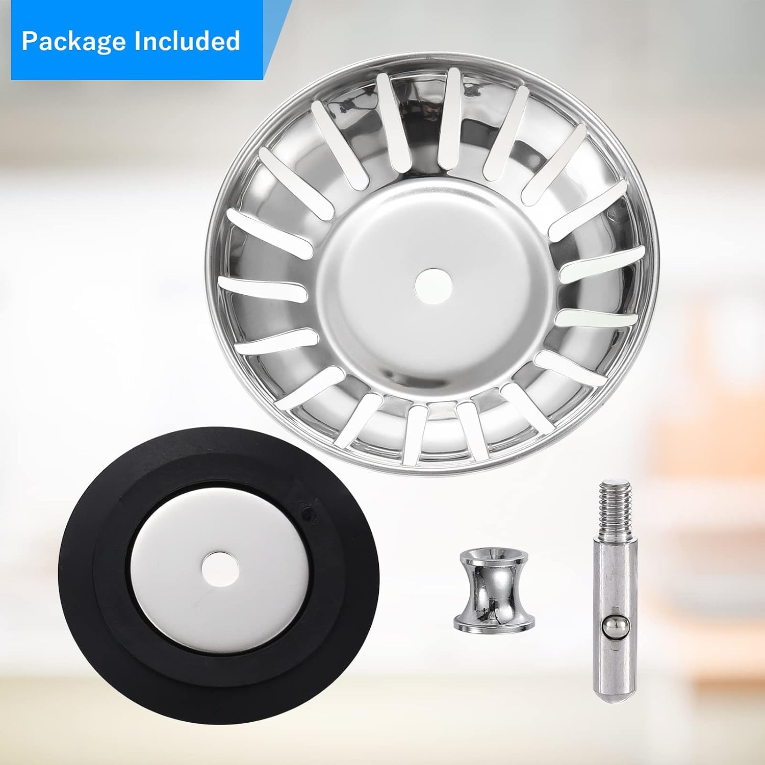78mm Stainless Steel Kitchen Sink Strainer Plug: image 7