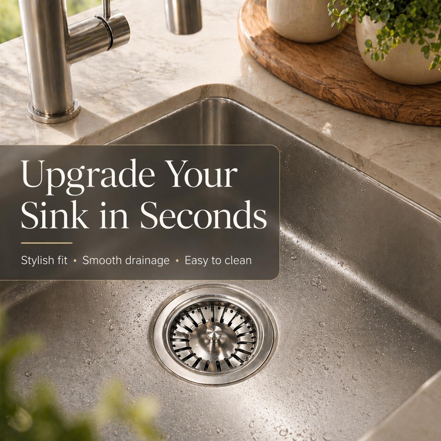 Stadux 84mm Stainless Steel Kitchen Sink Strainer Plug: image 4