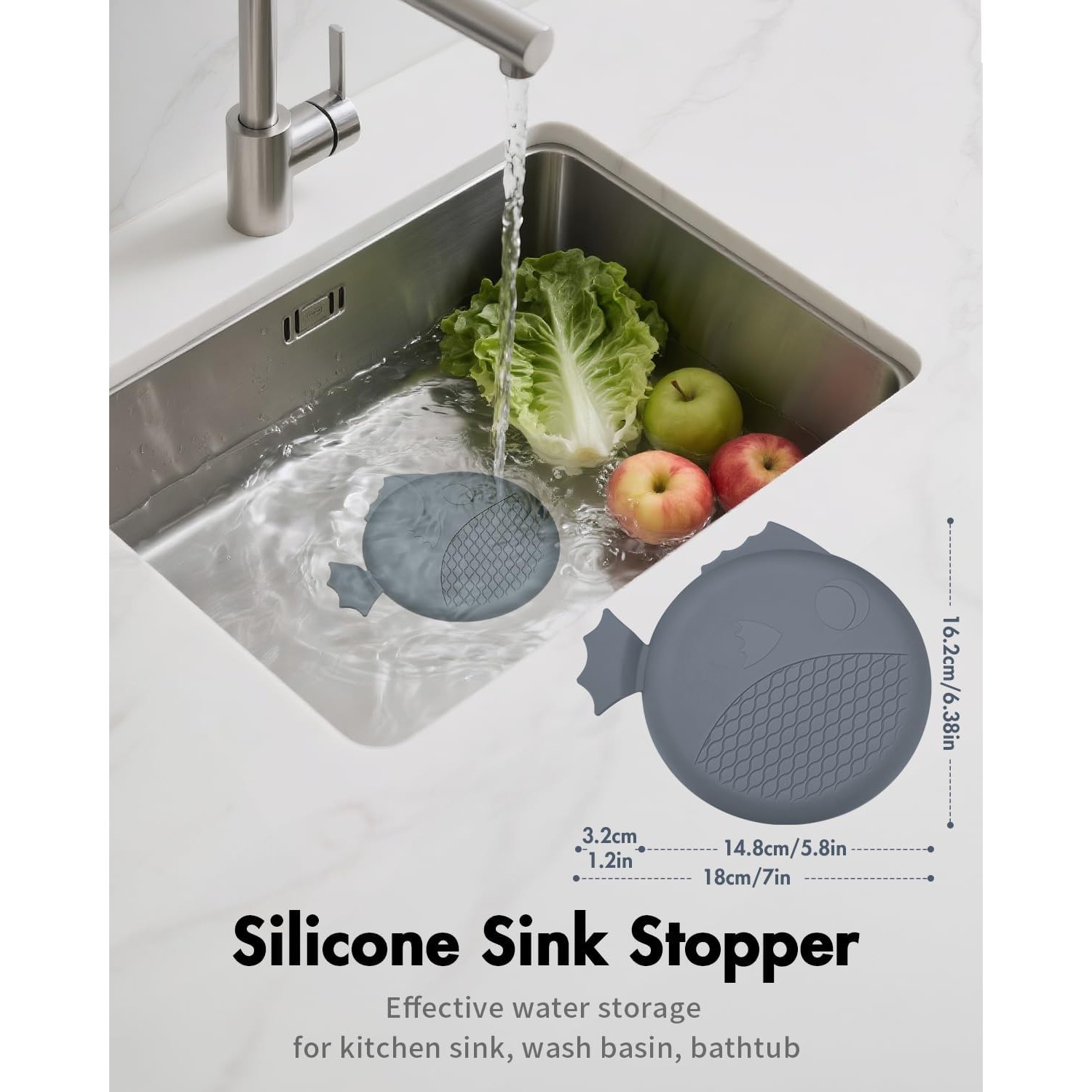 Reversible Sink Strainer and Stopper Set: image 2