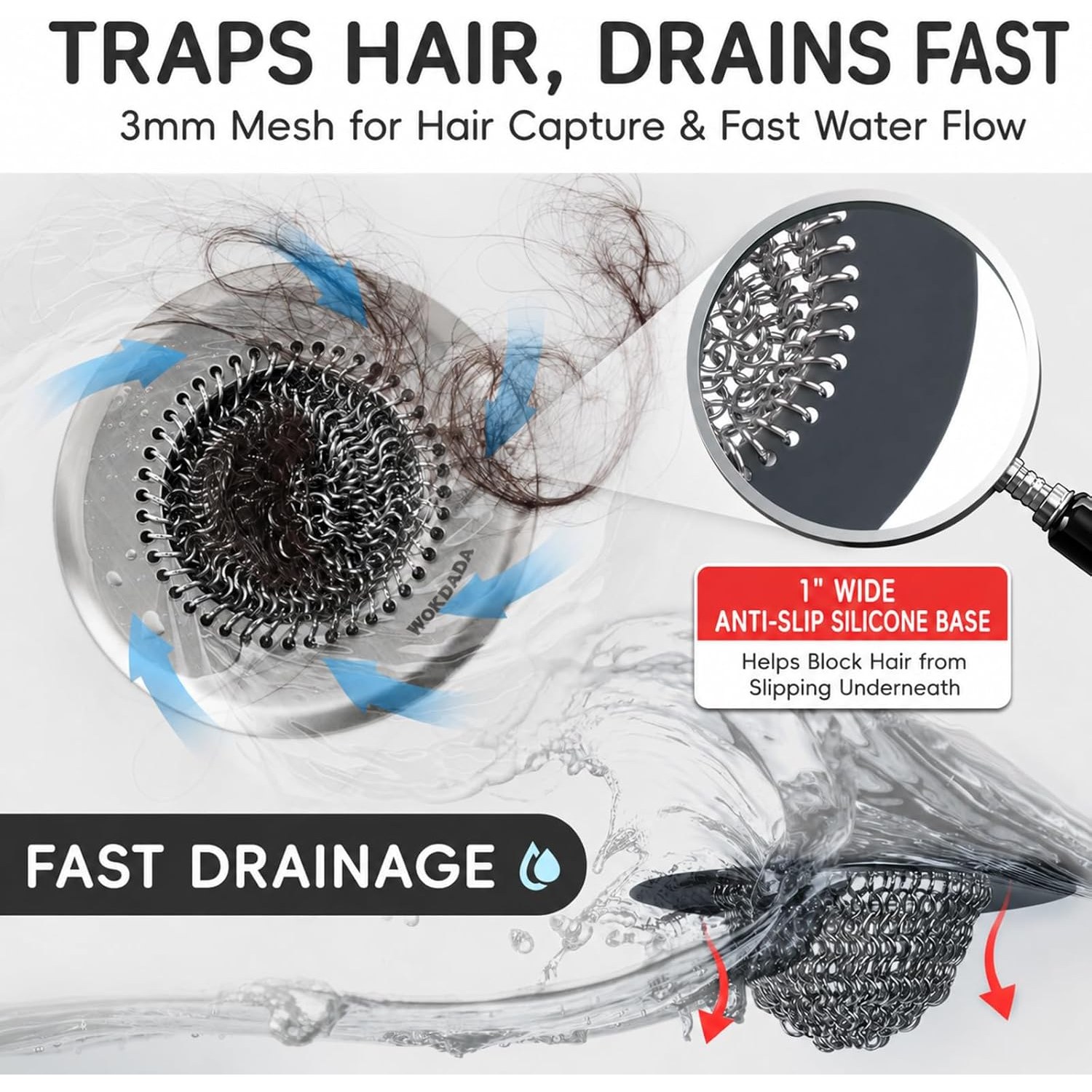 Flip Clean Shower Hair Catcher 11cm