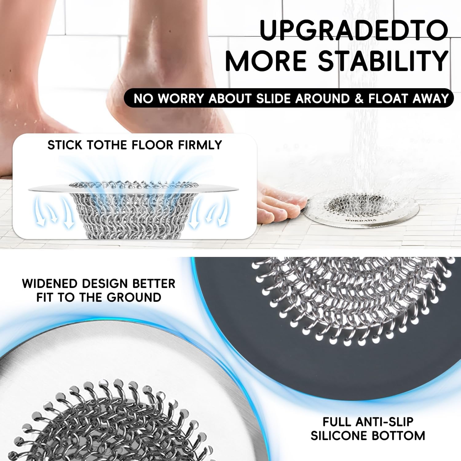 Flip Clean Shower Hair Catcher 11cm