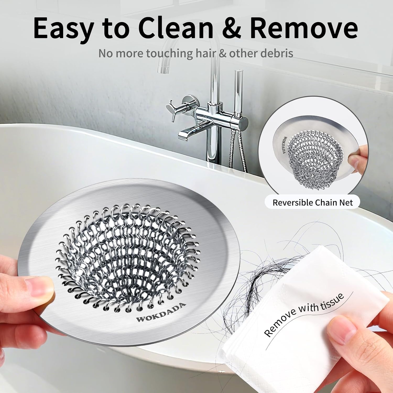 Flip Clean Shower Hair Catcher 11cm