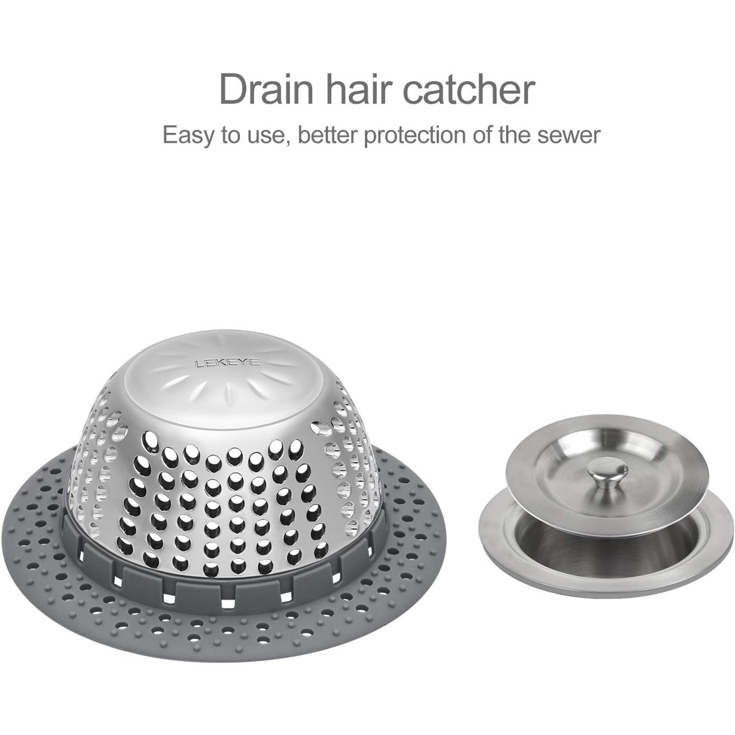 Pop Up Bath Plug Hair Catcher: image 2