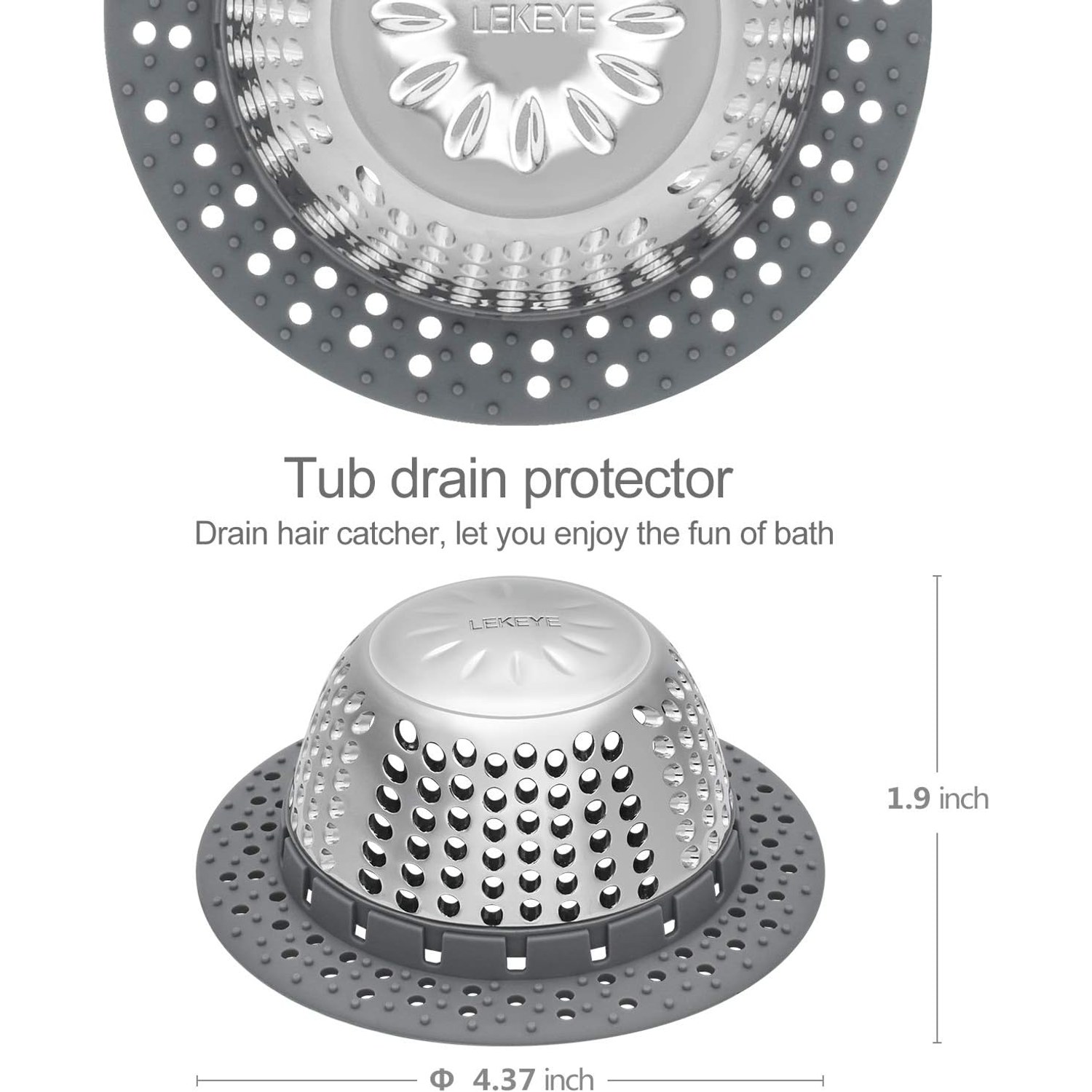 Pop Up Bath Plug Hair Catcher: image 3