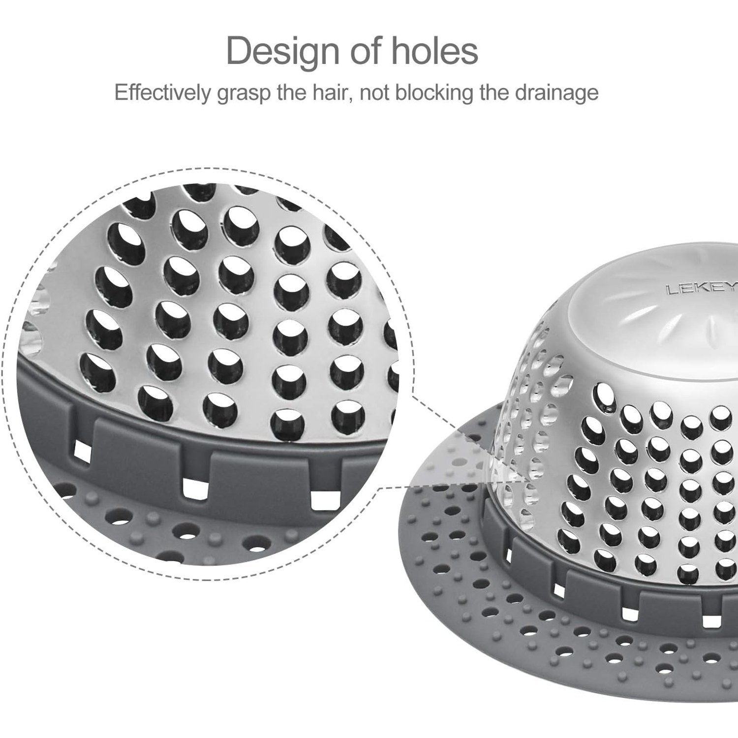 Pop Up Bath Plug Hair Catcher: image 4