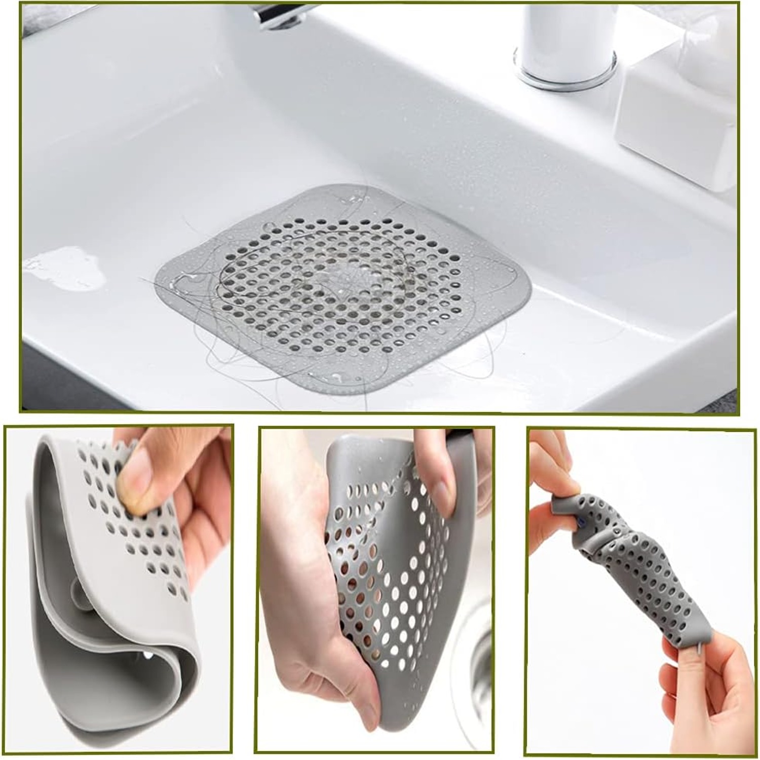 Silicone Shower Hair Catcher 2 Pack: image 4