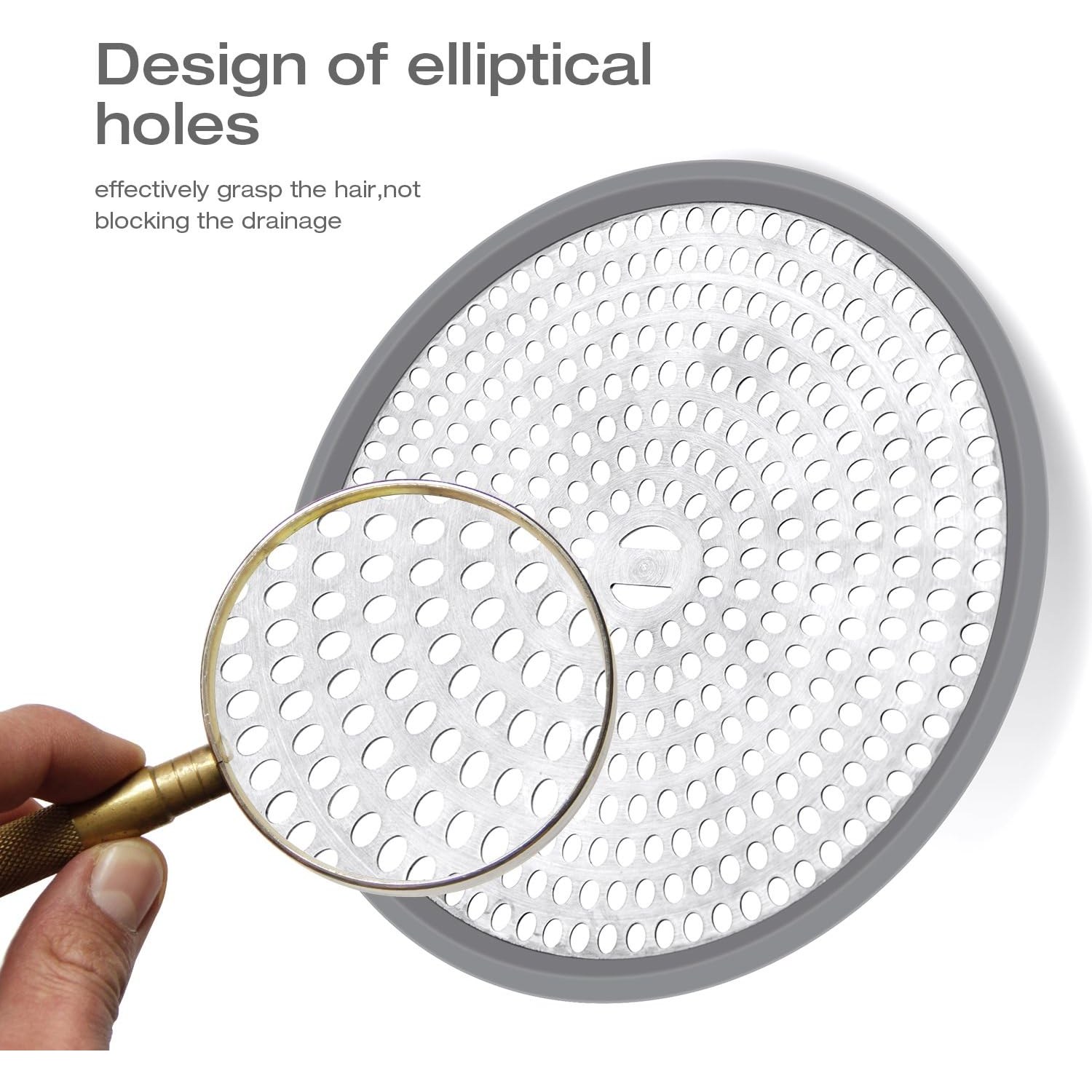 Stainless Steel and Silicone Shower Hair Catcher