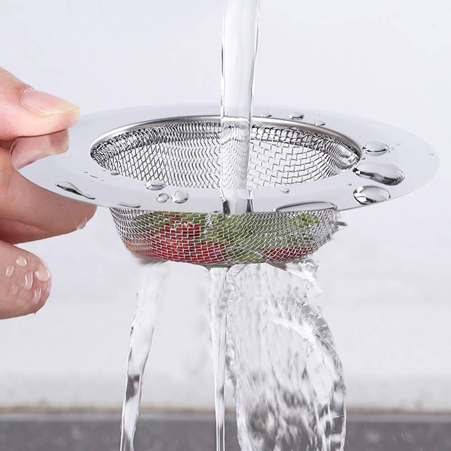 Stainless Steel Hair Strainer 75mm (2 Pack)