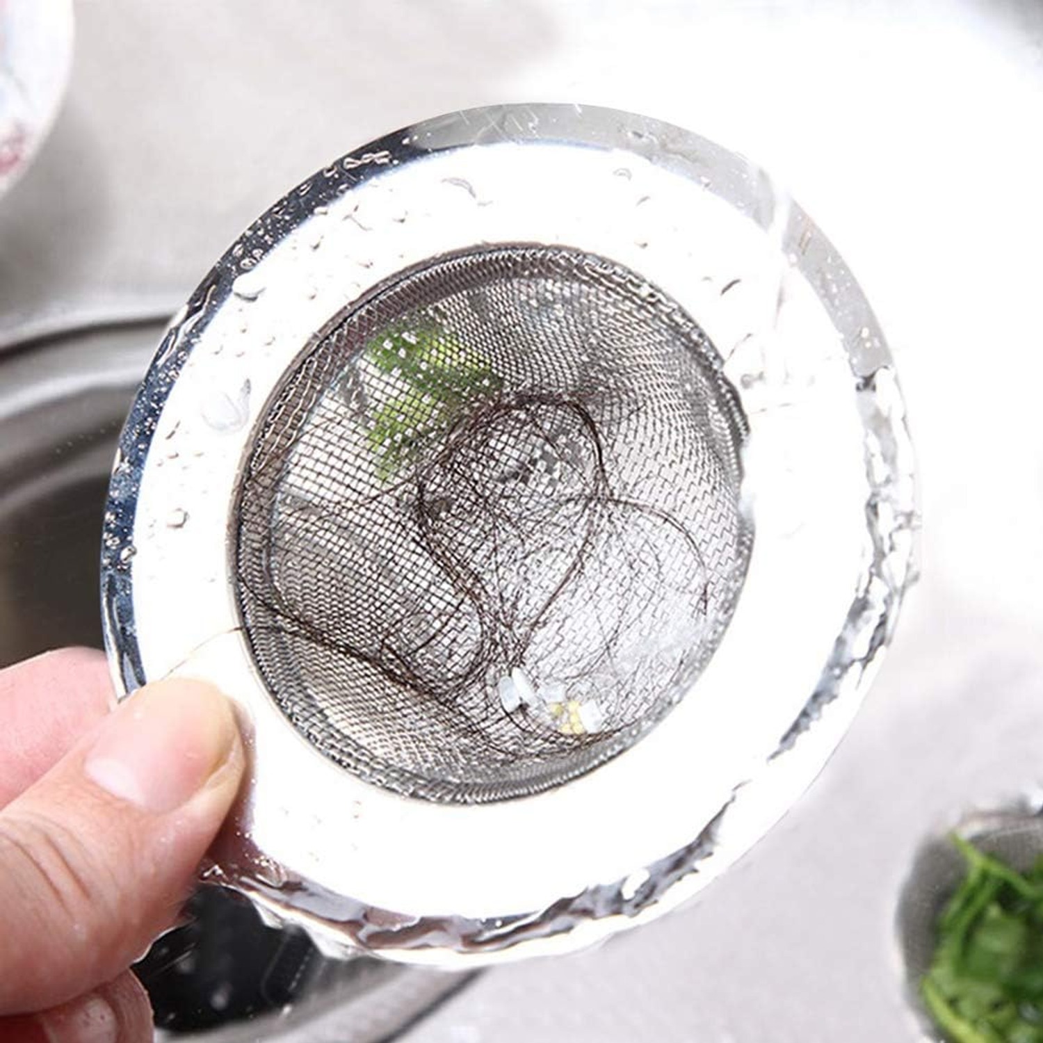 Stainless Steel Hair Strainer 75mm (2 Pack)