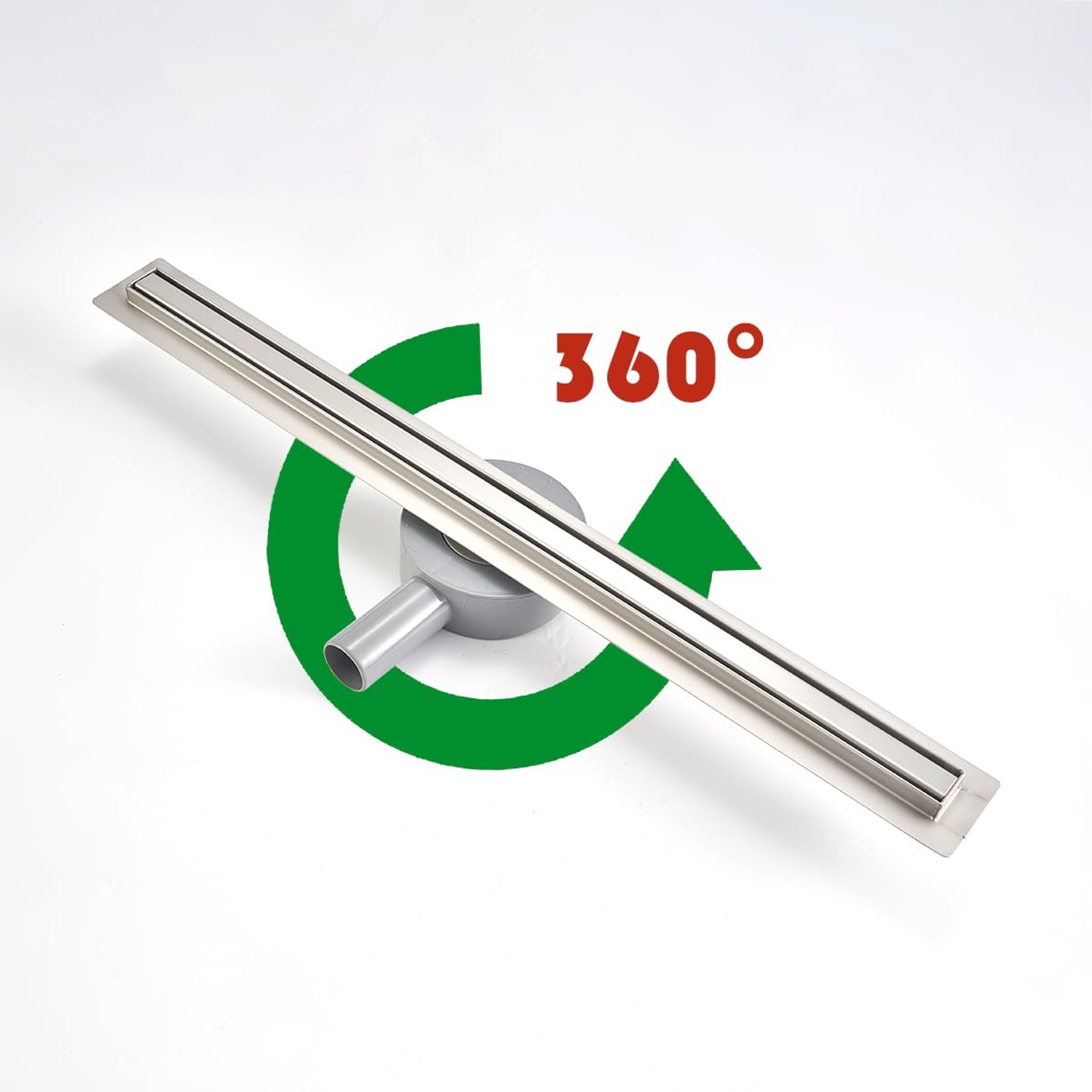 700mm Linear Shower Drain with 360° Rotating Trap and Hair Strainer: image 3