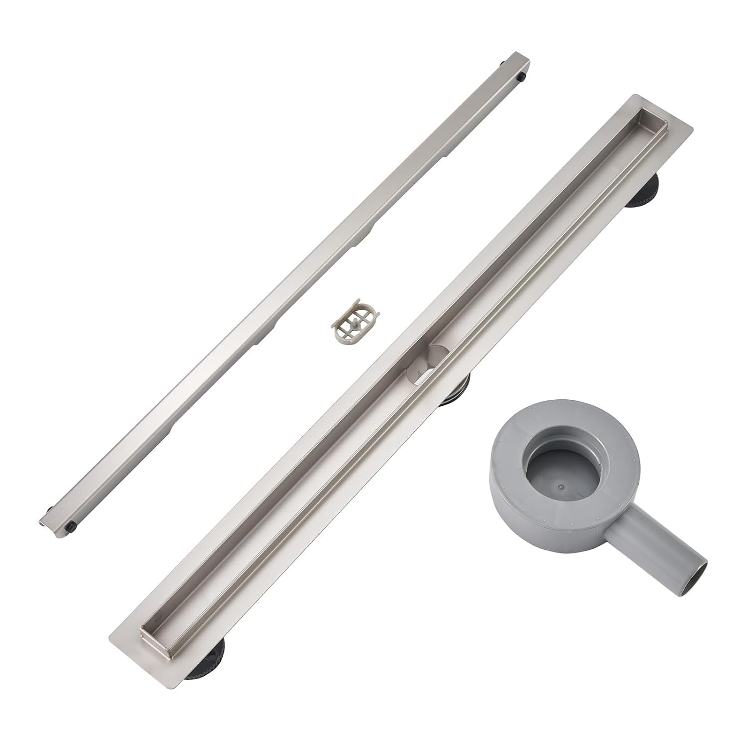 700mm Linear Shower Drain with 360° Rotating Trap and Hair Strainer: image 5