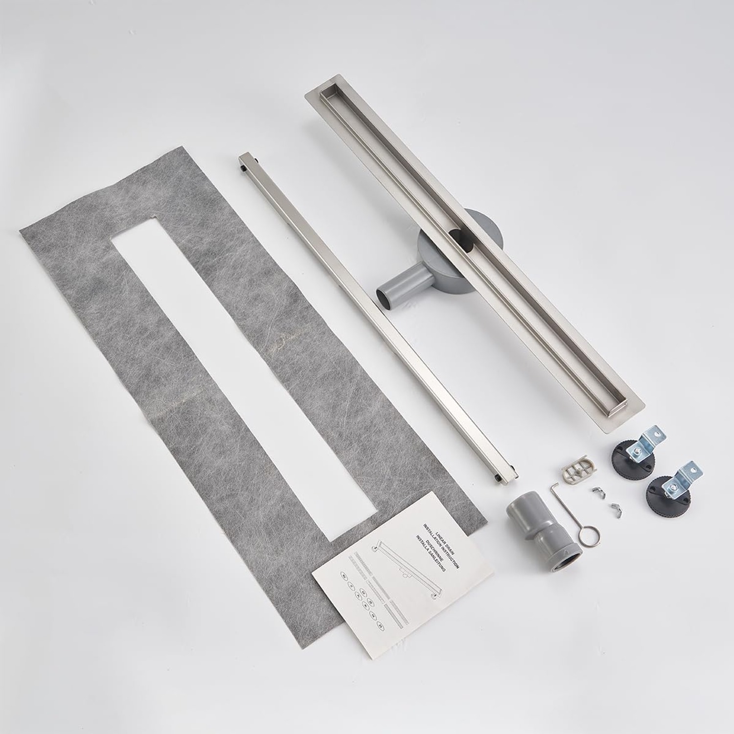 700mm Linear Shower Drain with 360° Rotating Trap and Hair Strainer: image 7