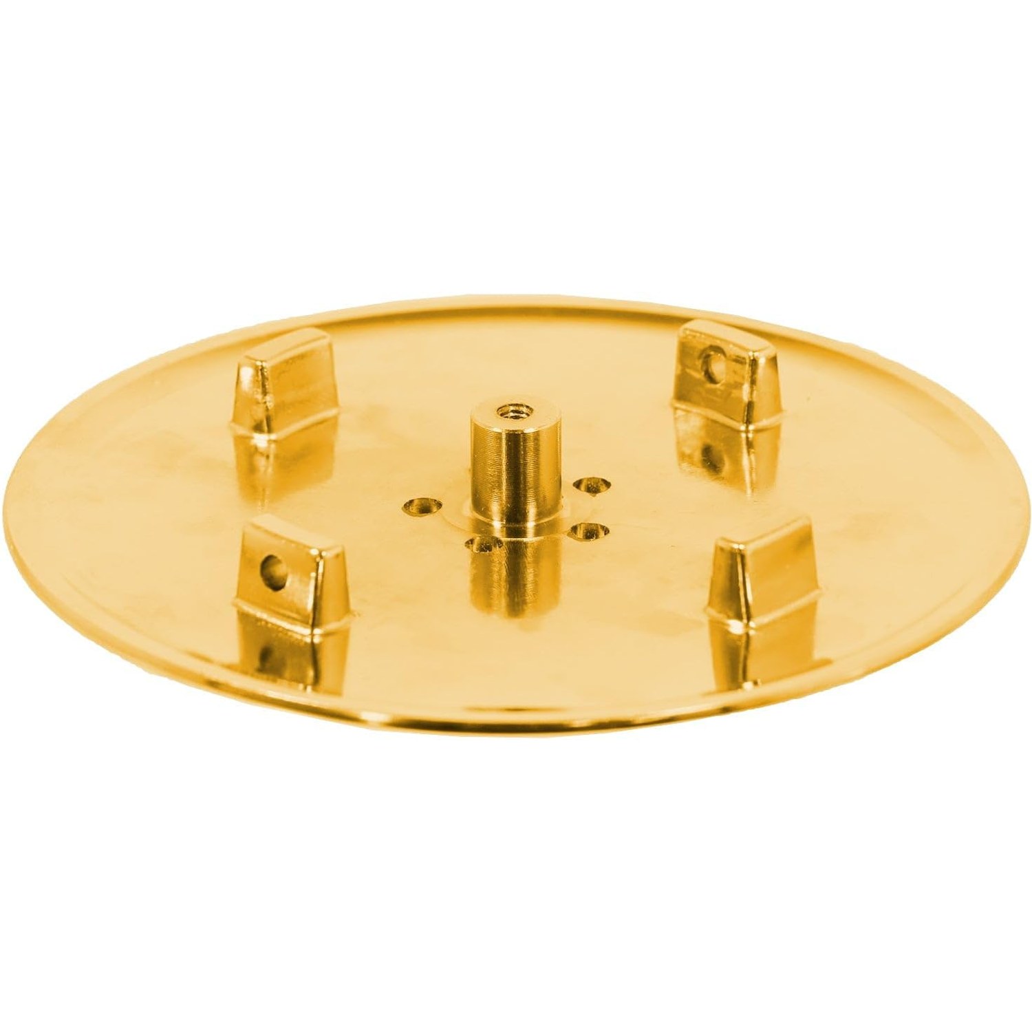110mm Brushed Brass Shower Trap Cover for 90mm Waste Traps: image 8