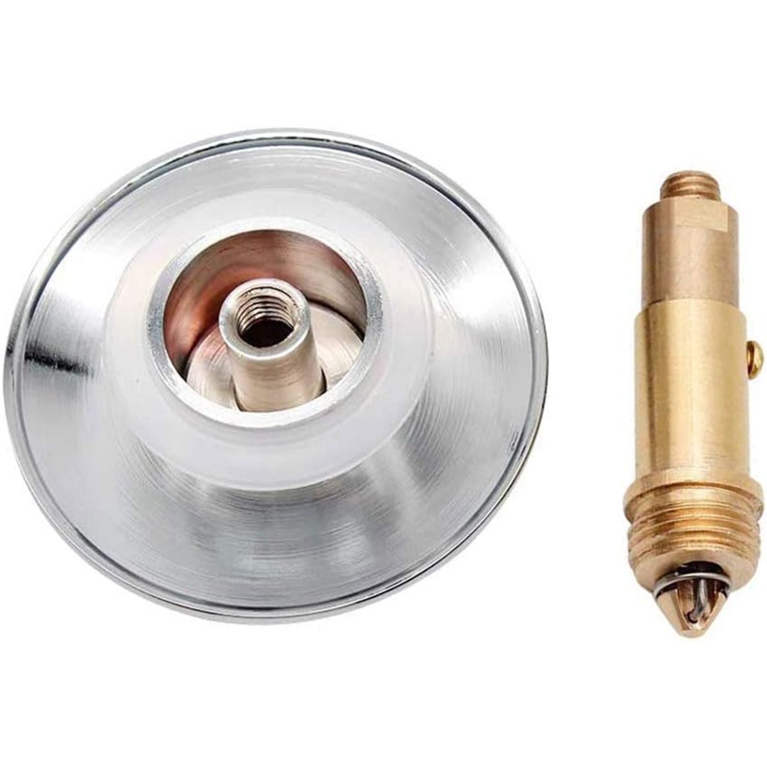 Brass Click Clack Basin Plug with Chrome Finish: image 4