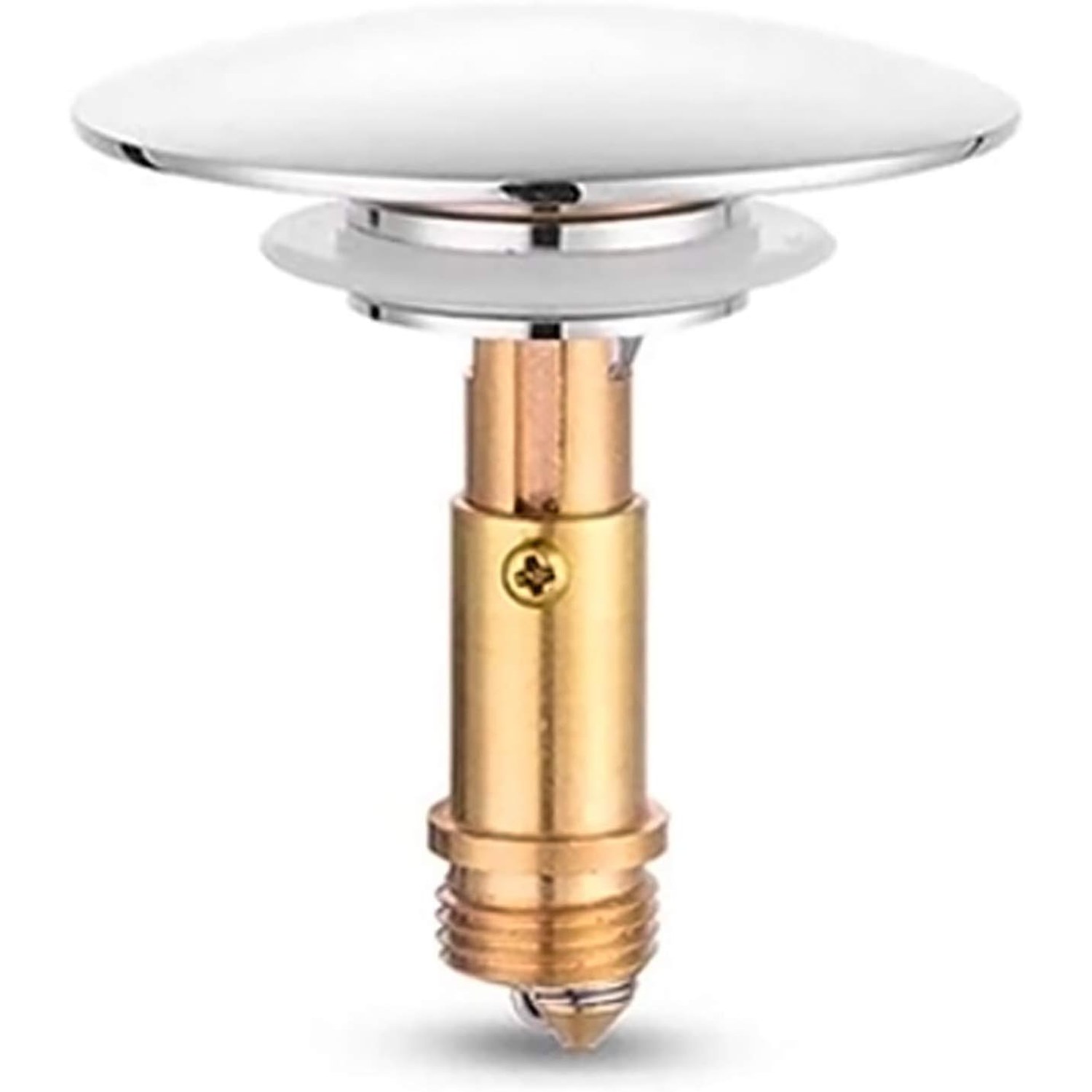 Brass Click Clack Basin Plug with Chrome Finish