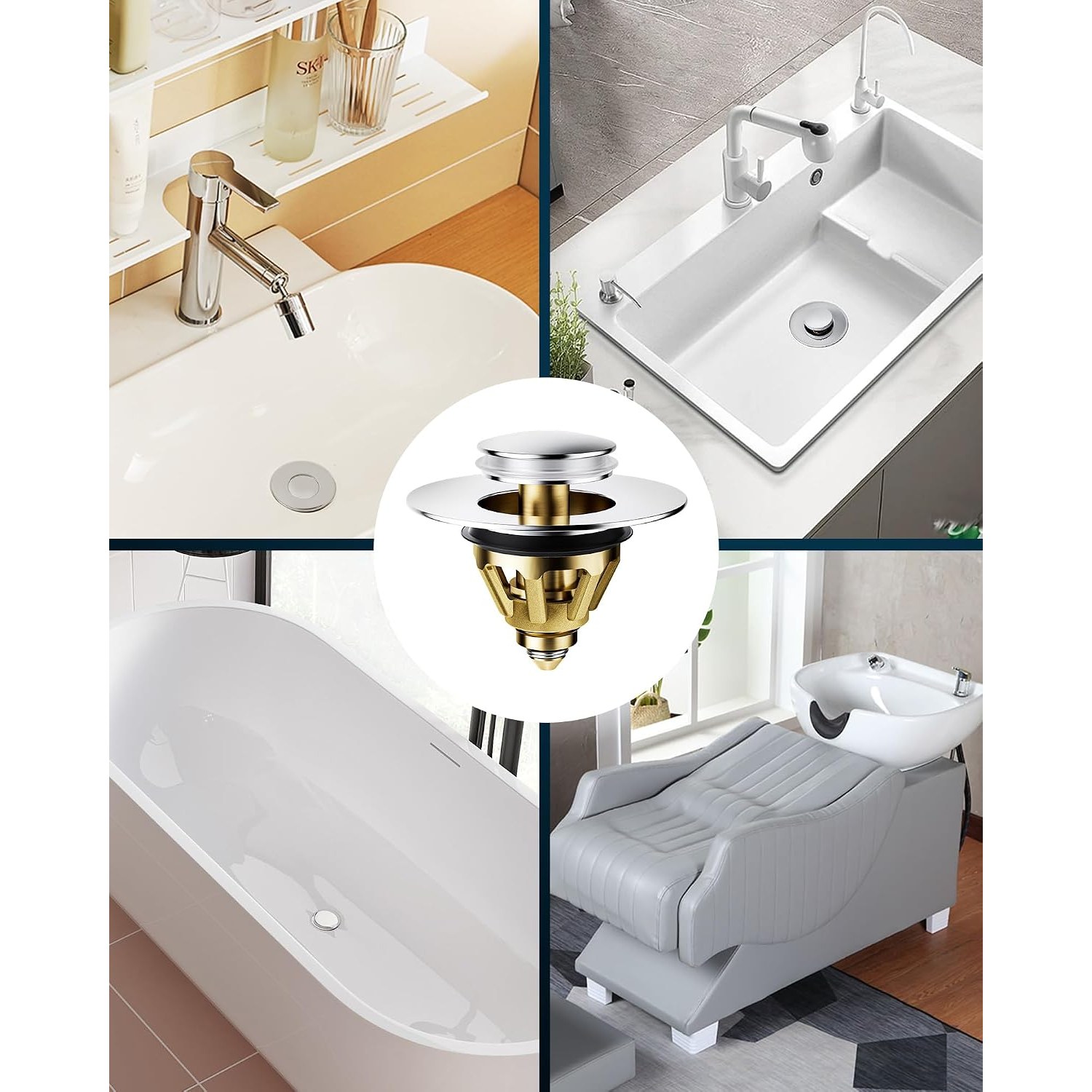 Pop Up Basin Plug with Strainer (34 to 45mm): image 9